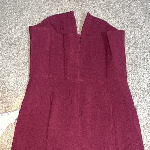 Dress The Population Fernanda Strapless Evening Gown Burgundy XLarge - Picture 7 of 8